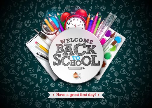 دانلود فایل لایه باز پست اینستاگرام بازگشایی مدارس Back To School Design With Colorful Pencil And Alarm Clock