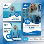 دانلود فایل لایه باز پست و استوری اینستاگرام Instagram Stories And Feed Post Bundle Fashion Business Marketing