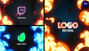 دانلود پروژه پریمیر لوگو موشن کارتونی آتش Fire Cartoon Logo Reveal Animations