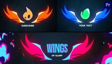 دانلود پروژه پریمیر لوگو موشن کارتونی آتش Fire Wings Cartoon Logo Reveal Animations