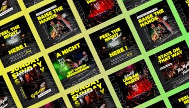دانلود پروژه افترافکت پست اینستاگرامی پارتی Urbanight Party Instagram Posts