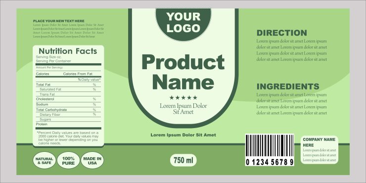 دانلود فایل لایه باز لایه باز لیبل کالا Vector Template Packaging Label Product