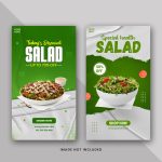 دانلود فایل لایه باز استوری اینستاگرام غذا Special healthy salad food instagram