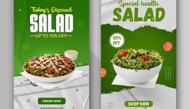 دانلود فایل لایه باز استوری اینستاگرام غذا Special healthy salad food instagram