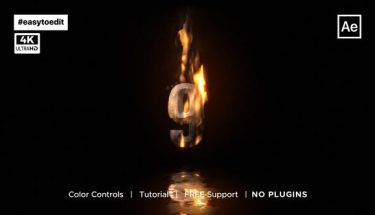 دانلود پروژه افترافکت شمارنده آتش Fire Countdown
