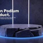 دانلود فایل لایه باز سکوی معرفی محصول Futuristic podium stage display