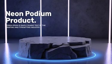 دانلود فایل لایه باز سکوی معرفی محصول Futuristic podium stage display