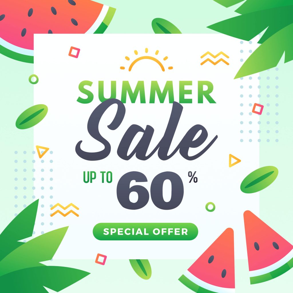 دانلود وکتور طرح هندوانه شب یلدا Summer sale banner
