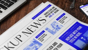 دانلود فایل لایه باز موکاپ روزنامه newspaper mockup room