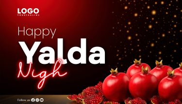 دانلود فایل لایه باز بنر شب یلدا Realistic design yalda background