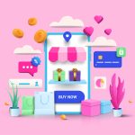 دانلود وکتور طرح فروشگاه آنلاین Online shopping