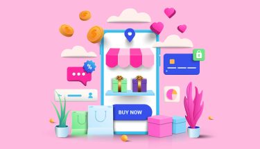 دانلود وکتور طرح فروشگاه آنلاین Online shopping