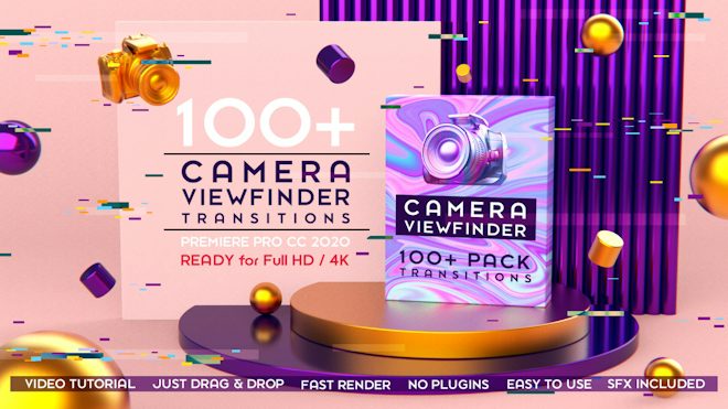 دانلود پروژه پریمیر پک ترنزیشن دوربین Camera Transitions Pack