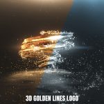 دانلود پروژه افترافکت لوگوموشن سه بعدی طلایی 3D Golden Lines Logo