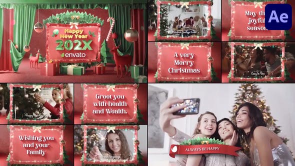 دانلود پروژه افترافکت تبریک کریسمس Christmas Greeting Scenes