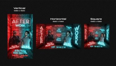 دانلود پروژه افترافکت تیزر نئون اینستاگرام 3D Neon Instagram Stories