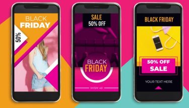 دانلود پروژه افترافکت 24 استوری جمعه سیاه Black Friday Stories Pack