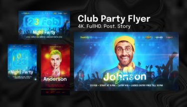 دانلود پروژه افترافکت پارتی تایم Club Party Flyer