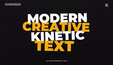 دانلود پروژه پریمیر تایتل Kinetic Text Titles