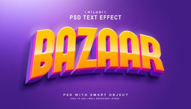 دانلود فایل لایه باز تایتل Bazaar text effect