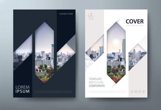 دانلود وکتور کاور کتاب Flyer book cover