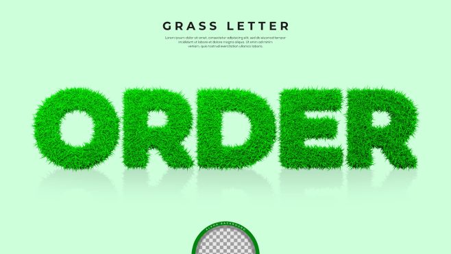 دانلود فایل لایه باز چمن تایتل Green grass