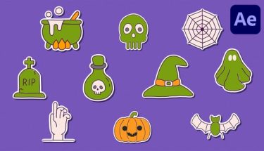 دانلود پروژه افترافکت استیکر هالووین Halloween Sticker