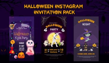 دانلود پروژه افترافکت استوری هالووین Halloween Invitation Instagram