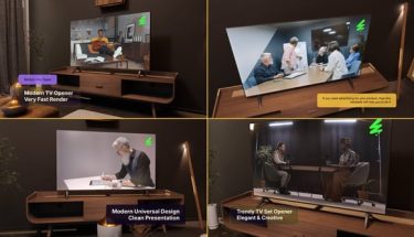 دانلود پروژه افترافکت نمایش تلویزیون Modern TV Screen Opener