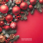دانلود فایل لایه باز کریسمس Red background with a christmas