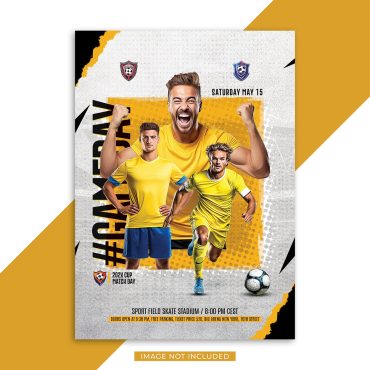 دانلود فایل لایه باز پوستر ورزشی Soccer Football Match day Flyer
