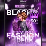دانلود فایل لایه باز پوستر بلک فرایدی فشن Poster black friday fashion