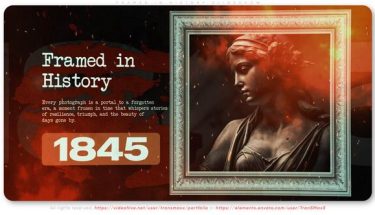 دانلود پروژه افترافکت اسلایدشو تاریخی Framed in History