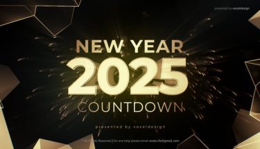 دانلود پروژه افترافکت شمارش معکوس سال نو New Year Countdown
